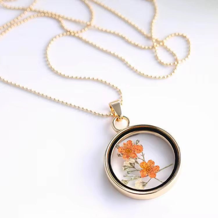 “Eternal Bloom” Collection – Necklaces with Real Encapsulated Flowers